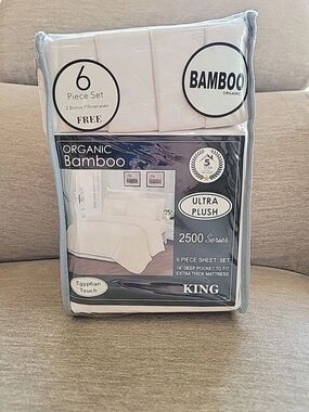 BAMBOO Organic Ultra Plush King Sheet Set - Cream